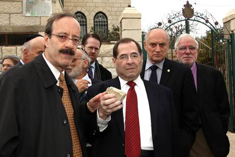 Congressman Eliot Engel experiences stone throwing first hand