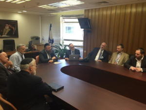 ICPHH members meeting with Shas Chairman in the Knesset MK Yoav Ben-Zur