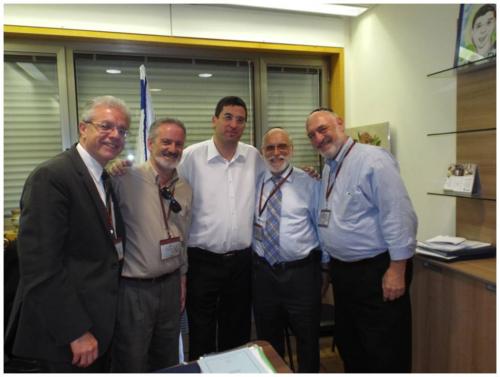 ICPHH political work - pictured with ICPHH, Avi Wortsman, MK and Sgan Hasar Misrad Hachinuch