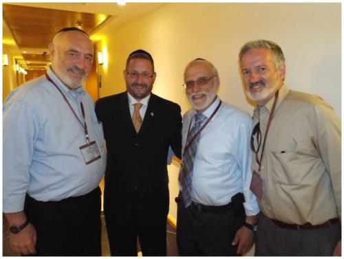 ICPHH political work - pictured with ICPHH, Avi Wortsman, Rabbi Dov Lipman, MK and first American-born elected to Knesset