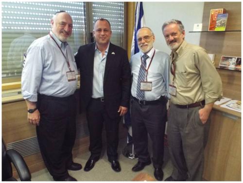 ICPHH political work - pictured with ICPHH, deputy speaker of the Knesset Hilik Bar